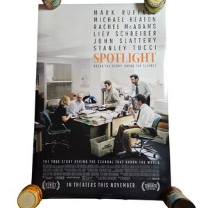 Spotlight 2015 Promo Movie Poster 27x40 Mark Ruffalo Michael Keaton R. McAdams